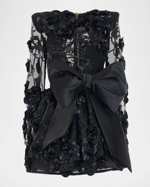 brandon maxwell halter mini dress Sable High-Neck Velvety Fashion collections