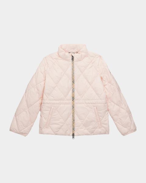 Burberry Kid's Quilted Barn Jacket, Size 3-14 | Neiman Marcus