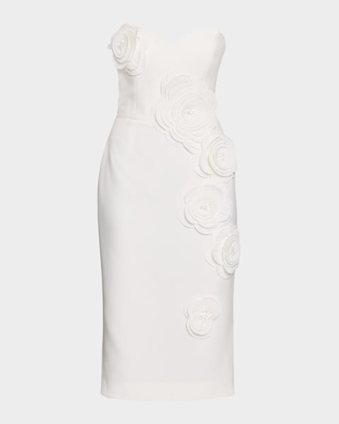 HELSI Linda Strapless Floral Sequin A-Line Mini Dress | Neiman Marcus
