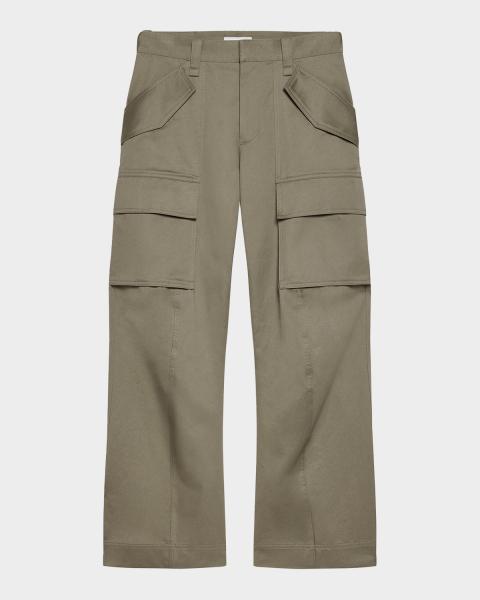 Valentino Garavani Men's Wide Leg Flared Flat-Front Pants | Neiman