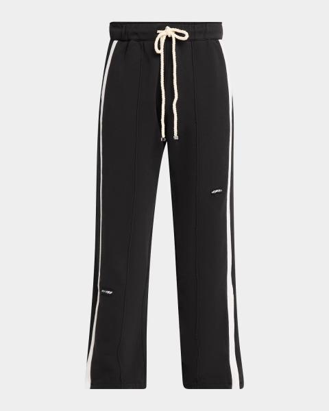 Dries Van Noten Men's Panvel Straight-Leg Cotton-Wool Pants