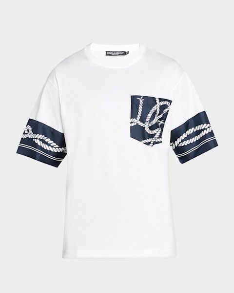 Dolce&Gabbana Men's Collegiate Logo Graphic T-Shirt | Neiman Marcus