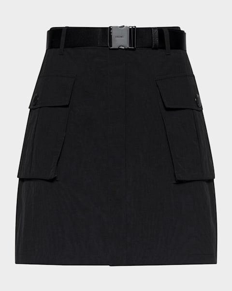 ALICE + OLIVIA Joss Leather Mini Skirt | Neiman Marcus