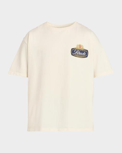 Prada Men's Terry T-Shirt with Triangle Logo | Neiman Marcus
