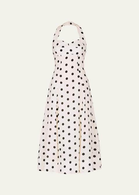 white midi party dress Malani Floral Lace Midi Dress In White White / S