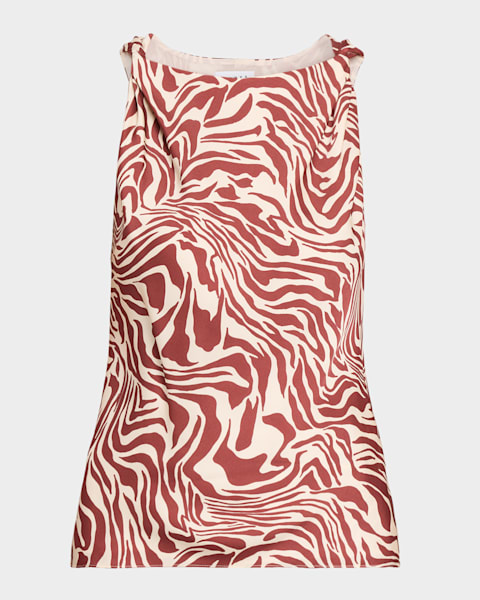 Prada Ribbed Silk Tank Top | Neiman Marcus