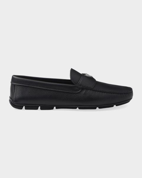 Prada Men's Leather Driving Shoes | Neiman Marcus