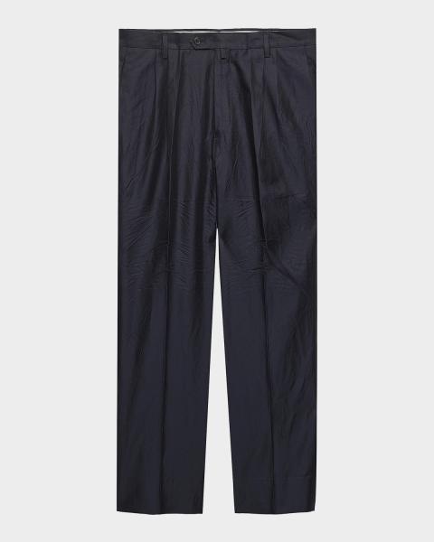 Prada Men's Patchwork Leather Straight-Leg Pants | Neiman Marcus
