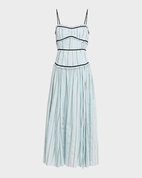 cinq a sept vega denim midi dress Cinq a Sept Vega Denim Midi Dress