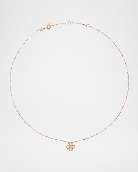 Tory Burch Kira Clover Multi Charm Necklace | Neiman Marcus