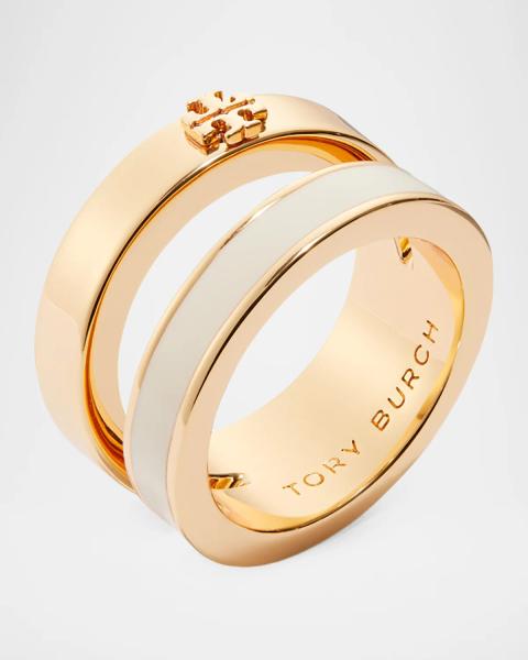 Tory Burch Icon Double Ring, Yellow Gold | Neiman Marcus