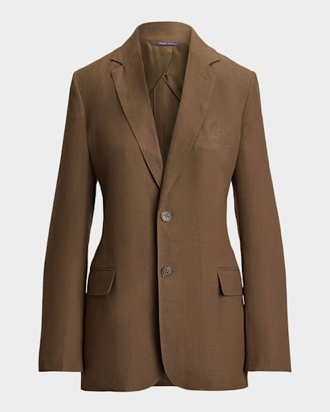Theory Shrunken Crunch Linen Jacket | Neiman Marcus