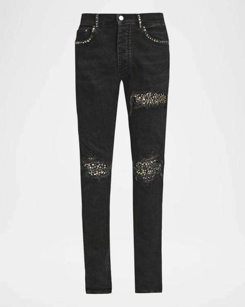 Dolce&Gabbana Men's Black Denim Skinny Jeans | Neiman Marcus