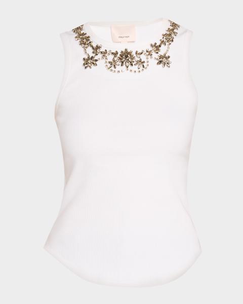 Givenchy Logo Ribbed Tank Top | Neiman Marcus