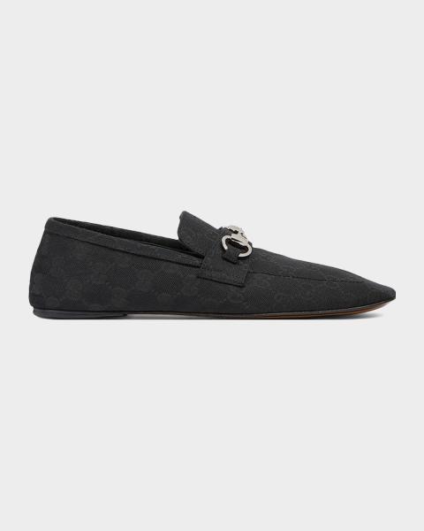 Gucci GG Canvas Flat Loafers | Neiman Marcus