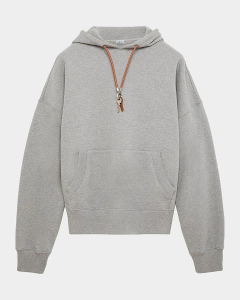 LOEWE x Paula's Ibiza Men's Embroidered Anagram Hoodie | Neiman Marcus