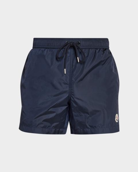 Casablanca Men's Tonal Monogram Jacquard Swim Shorts | Neiman Marcus