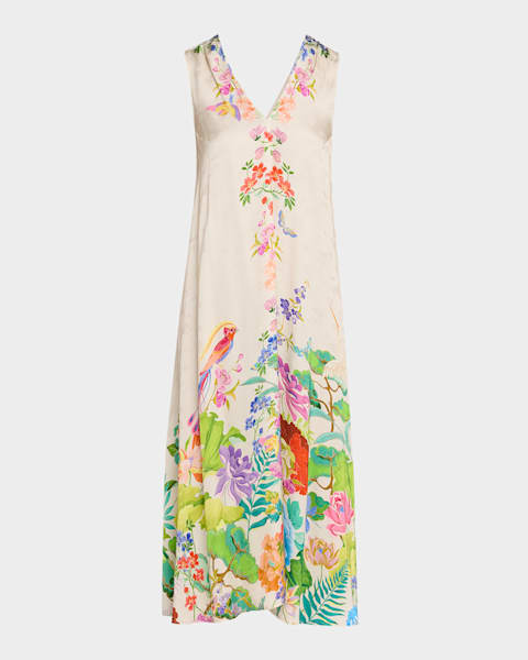 aralyn poplin combo sleeveless midi dress Ramy Brook Aralyn Combo Midi Tank Dress