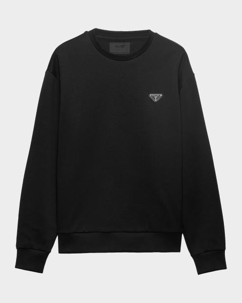 Prada Men's Tech Fleece Full-Zip Sweatshirt | Neiman Marcus