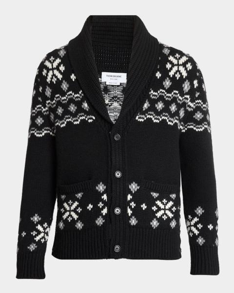 Prada Men's Superfine Wool Half-Zip Cardigan Jacket | Neiman Marcus
