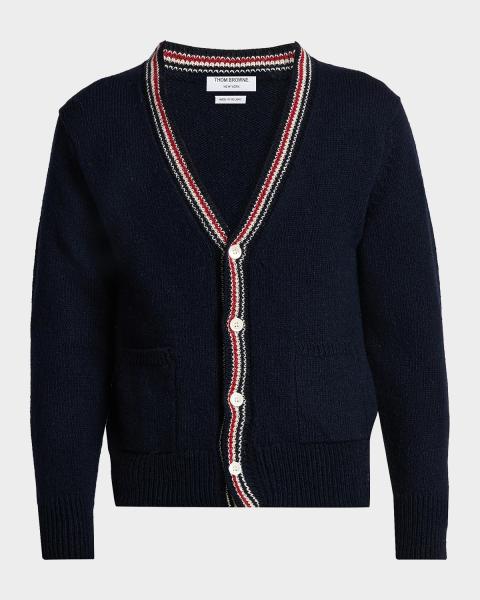 Thom Browne Men's Cashmere Holiday Scenic Relaxed Fit Cardigan