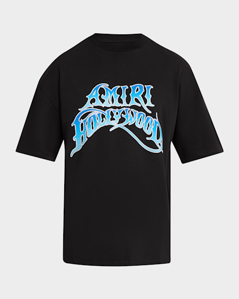 Amiri Men's Crystal Staggered Logo T-Shirt | Neiman Marcus