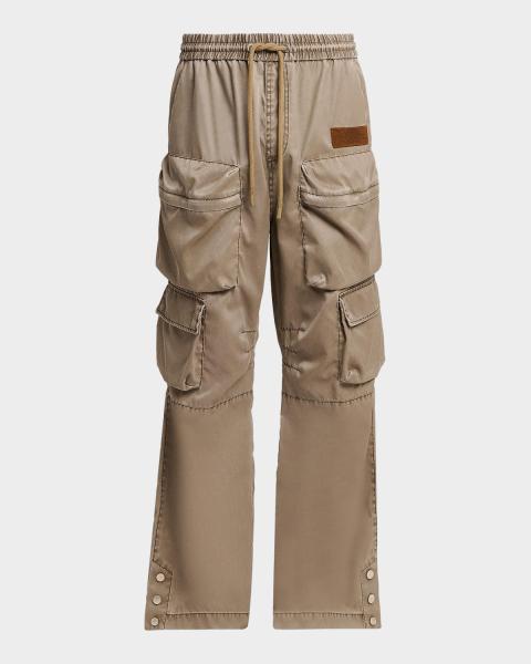 Helmut Lang Men's Chino Twill Wide Leg Cargo Pants | Neiman Marcus