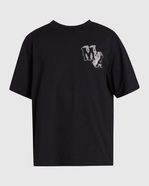 Amiri Men's Crystal Staggered Logo T-Shirt | Neiman Marcus