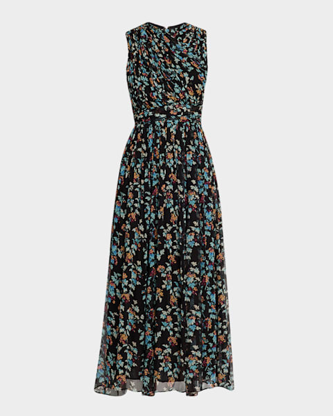 ulla johnson naia ruched printed jersey maxi dress Ulla Johnson - Naia Ruched Floral-print Stretch-jersey Maxi Dress - Multi