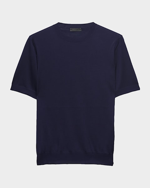 Prada Men's Cotton V-Neck Sweater | Neiman Marcus