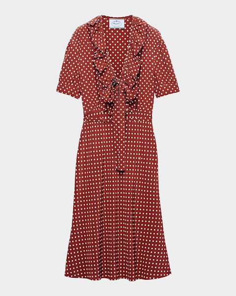 prada ribbed knit cotton dress Prada Ribbed Knit Cotton Dress
