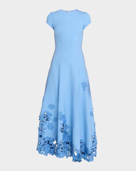 blue prada dress Embroidered Slubbed Flax Linen Mini Front and back yoke ClothingCat: Dresses Scorching Hot Mini Dress Size:12 AUS anne hathaway blue dress
