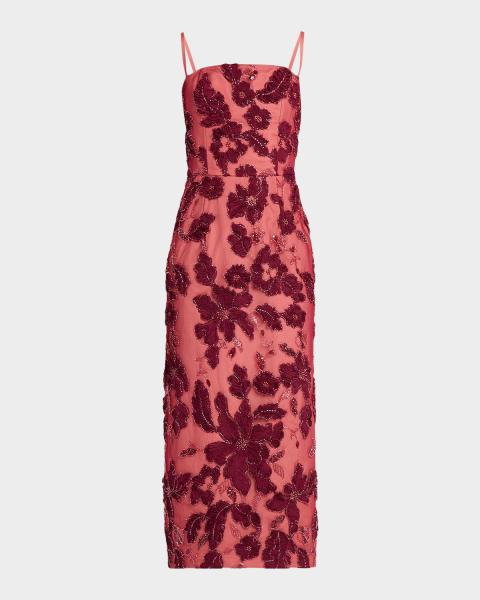 helsi vivi strapless beaded fit & flare midi dress showcasing strapless silhouette and x-sibling-handle:violette-bubble-hem-mini-dress-cobalt Kate Middleton wears DVF Color:vintage blue
