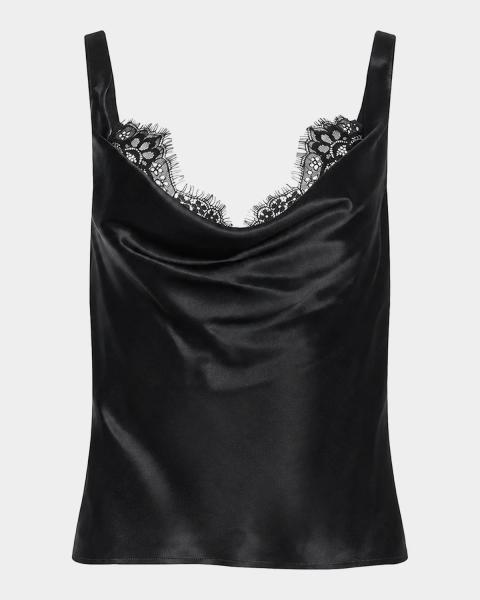 Veronica Beard Johanan Lace-Trim Silk Camisole | Neiman Marcus