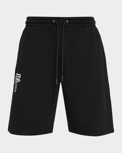 RTA Men's Chaparral Clyde Cotton Crochet Shorts | Neiman Marcus