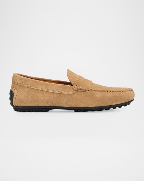 靴 TODS GOMMA RAFIA TV PANTOFOLA PELLE 25cm Tod's Men's Pantofola Gomma Rafia TV Suede Loafers | Neiman Marcus
