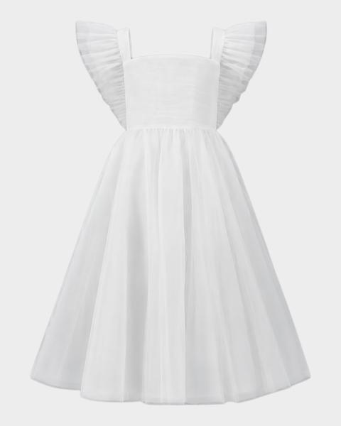 White Label by Zoe Girl's Ella Organza Tiered Dress, Size 4-16