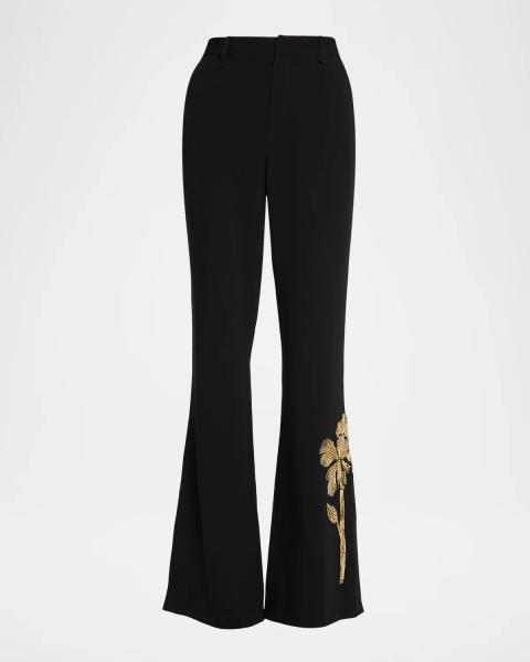 Cinq à Sept Abeline Cascading Ribbon Pants | Neiman Marcus