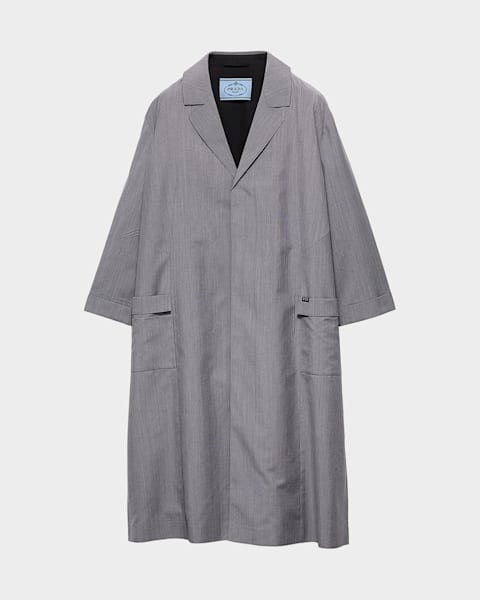 Prada Vintage Leather Double-Breasted Coat | Neiman Marcus