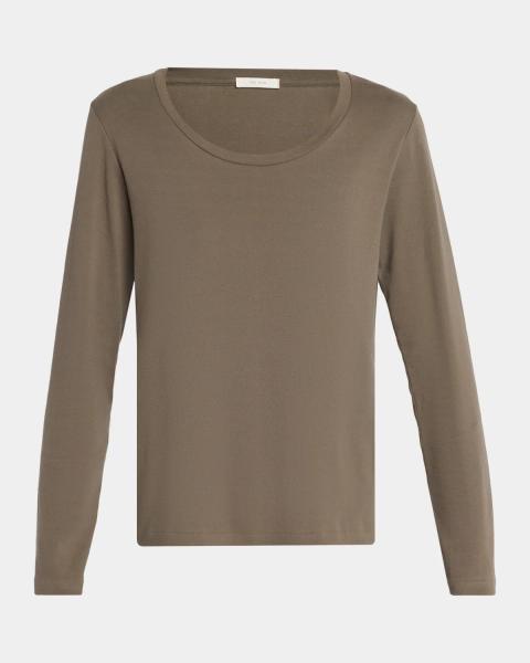 The Row Sherman Long-Sleeve Cotton Tee | Neiman Marcus