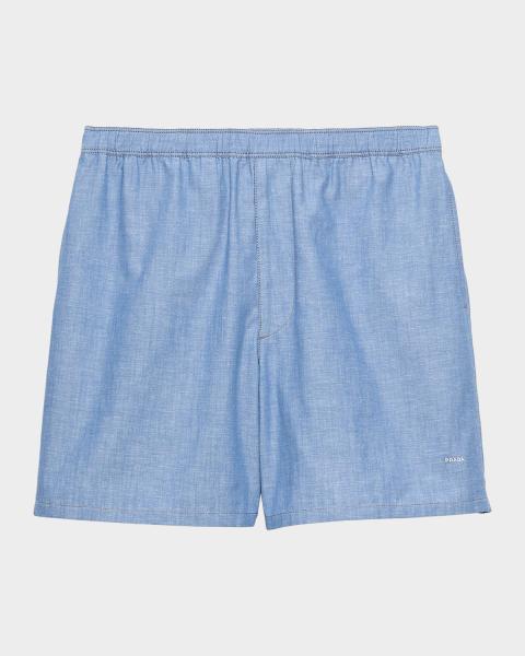 Prada Men's Silk Bermuda Shorts | Neiman Marcus