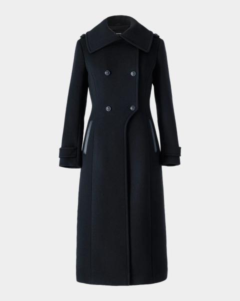 Courtney Zheng Danique Wool Check Coat | Neiman Marcus