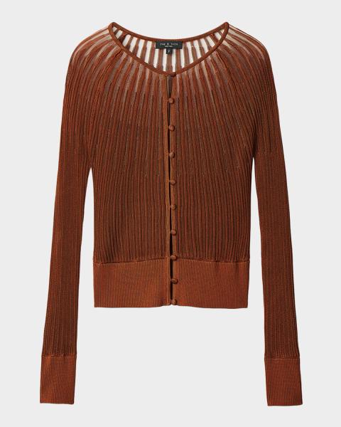 Ramy Brook Brit Ruffled Cardigan | Neiman Marcus