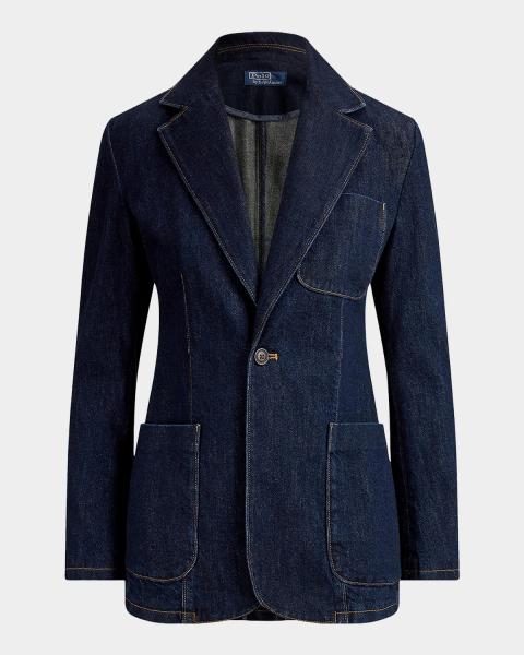 お*ね様 Polo ralph lauren tailored blazer j Polo Ralph Lauren Double-Breasted Knit Blazer | Neiman Marcus