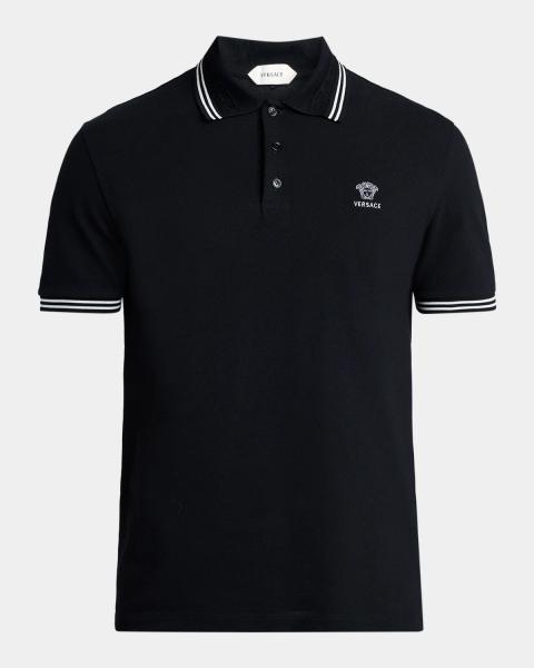 Prada Men's Pique Polo Short-Sleeve Shirt | Neiman Marcus