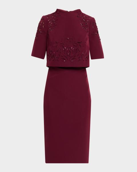 theory gathered sleeveless dress in stretch knit Square-Neck Midi Midi dress