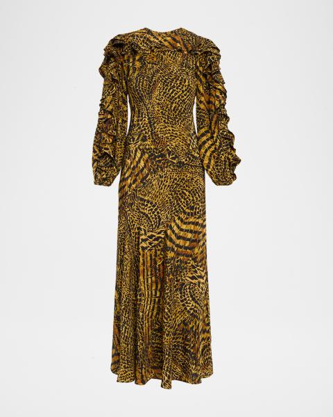 Ulla Johnson Naia Printed Jersey Maxi Dress
