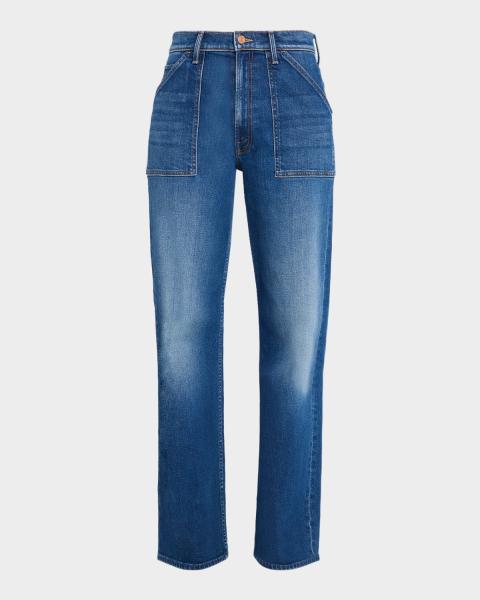 Spanx High-Rise Straight-Leg Denim Jeans | Neiman Marcus