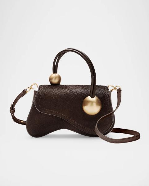 Cult Gaia Kazia Beaded Suede Top-Handle Bag | Neiman Marcus