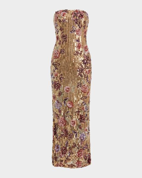 mac duggal gold sequin dress Ruffled Sequined Midi Cape dress